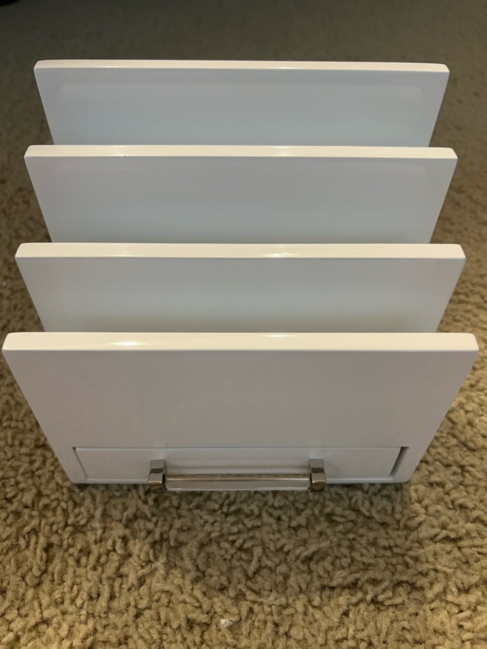 Z Gallerie Cendrine Collator Acrylic Handle Mail Organizer Desk Tray Modern NWOB
